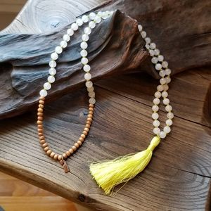 Vineyard Vines Neon Yellow Tassel Necklace